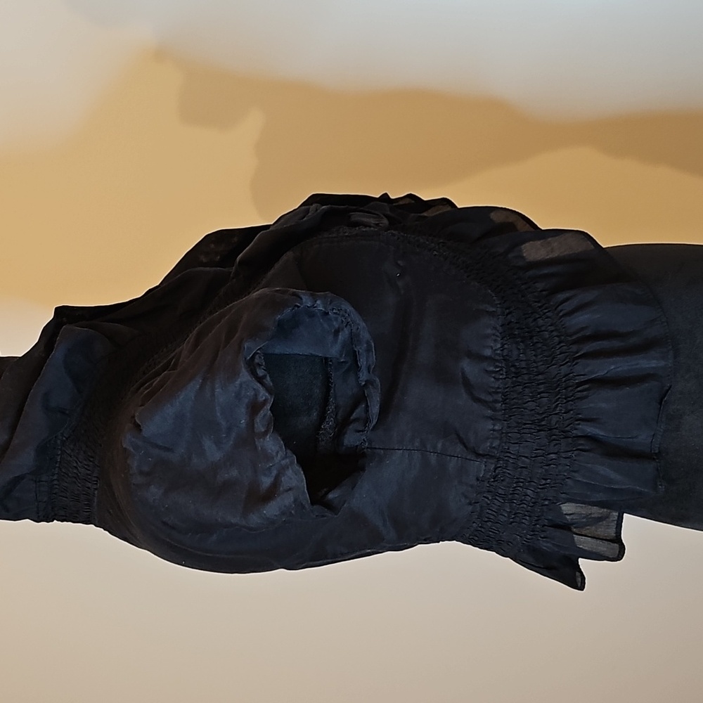 BCBGMAXAZRIA Ruffled Cotton Short-sleeve Ruffled Bolero Cropped Jacket - Picture 7 of 10
